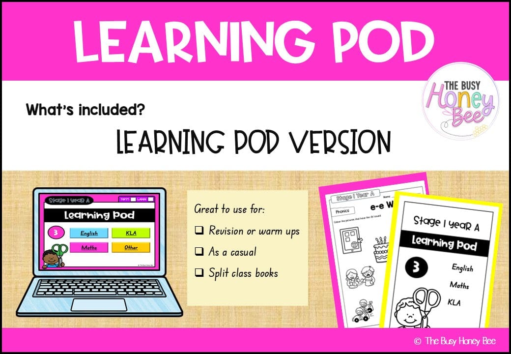 Stage 1 Year A Homework/Learning Pods Ultimate Mega Bundle - Homework | Casual Teaching