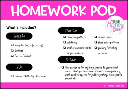 Stage 1 Year A Homework/Learning Pods Ultimate Mega Bundle - Homework | Casual Teaching