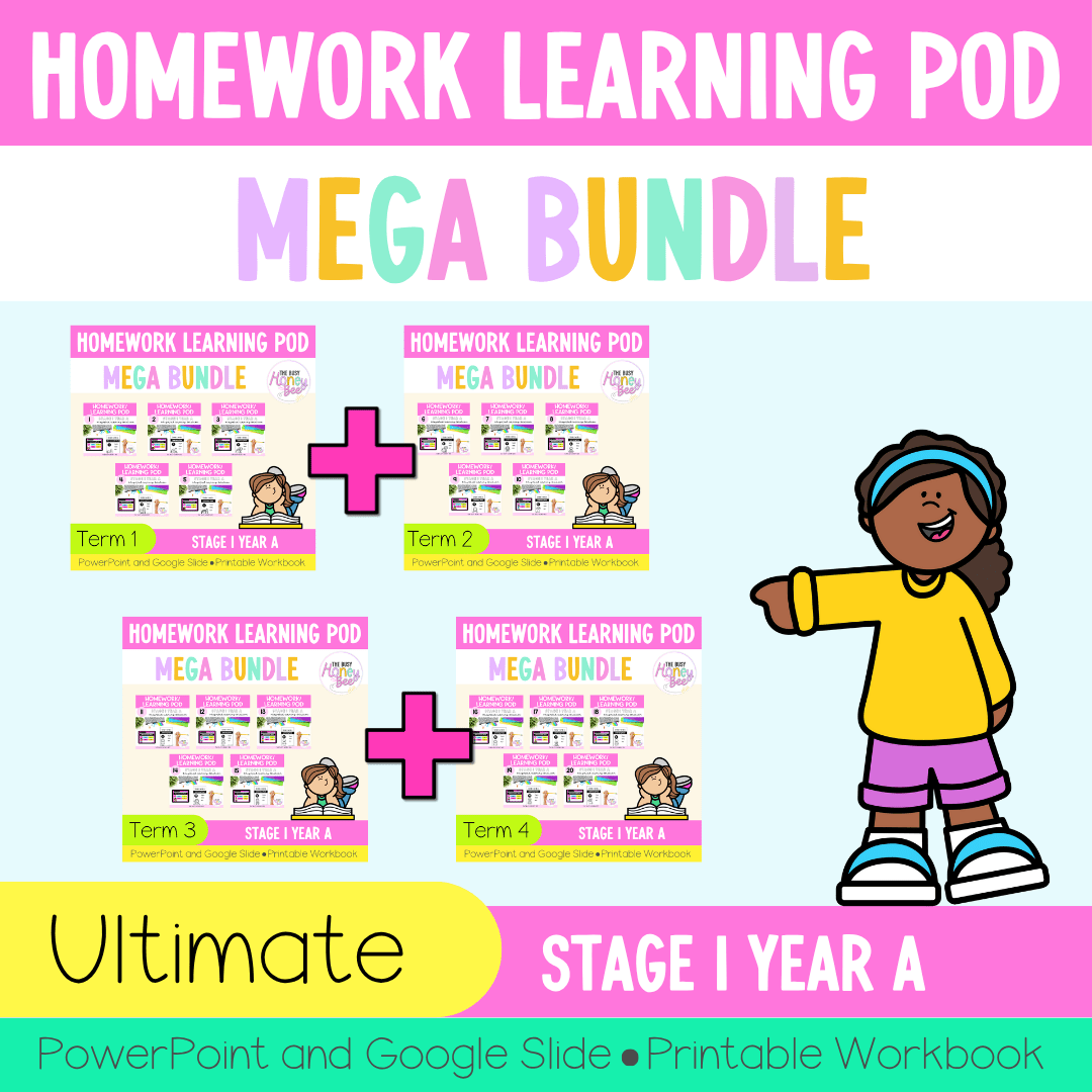 Stage 1 Year A Homework/Learning Pods Ultimate Mega Bundle - Homework | Casual Teaching