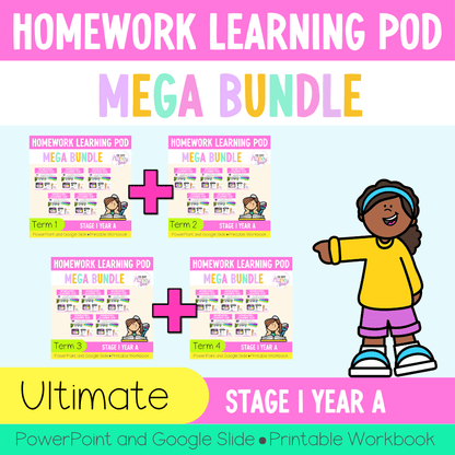 Stage 1 Year A Homework/Learning Pods Ultimate Mega Bundle - Homework | Casual Teaching
