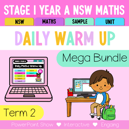 Stage 1 Year A Maths Daily Warm Up Term 2 Mega Bundle -