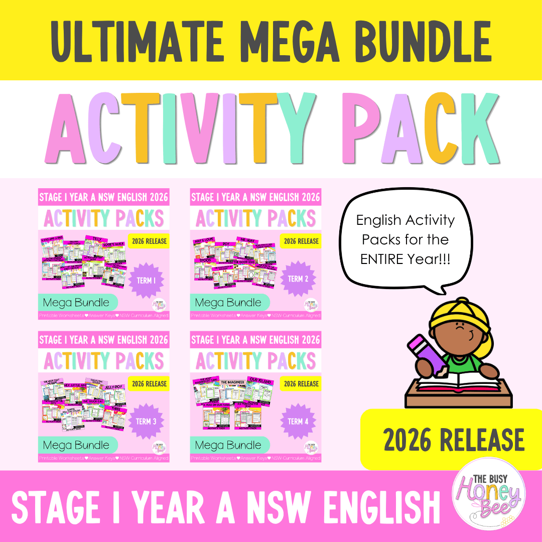 Stage 1 Year A NSW English Activity Pack ULTIMATE Mega Bundle 2026 - Activity Pack