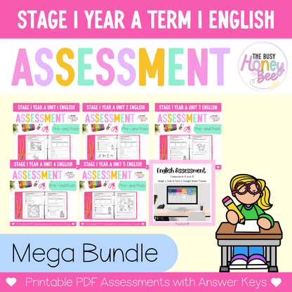 Stage 1 Year A NSW English Assessment Term 1 Mega Bundle - Assessment