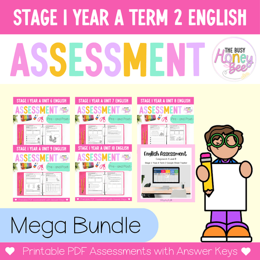 Stage 1 Year A NSW English Assessment Term 2 Mega Bundle - Assessment