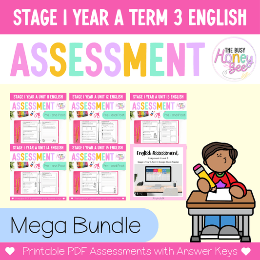 Stage 1 Year A NSW English Assessment Term 3 Mega Bundle - Assessment