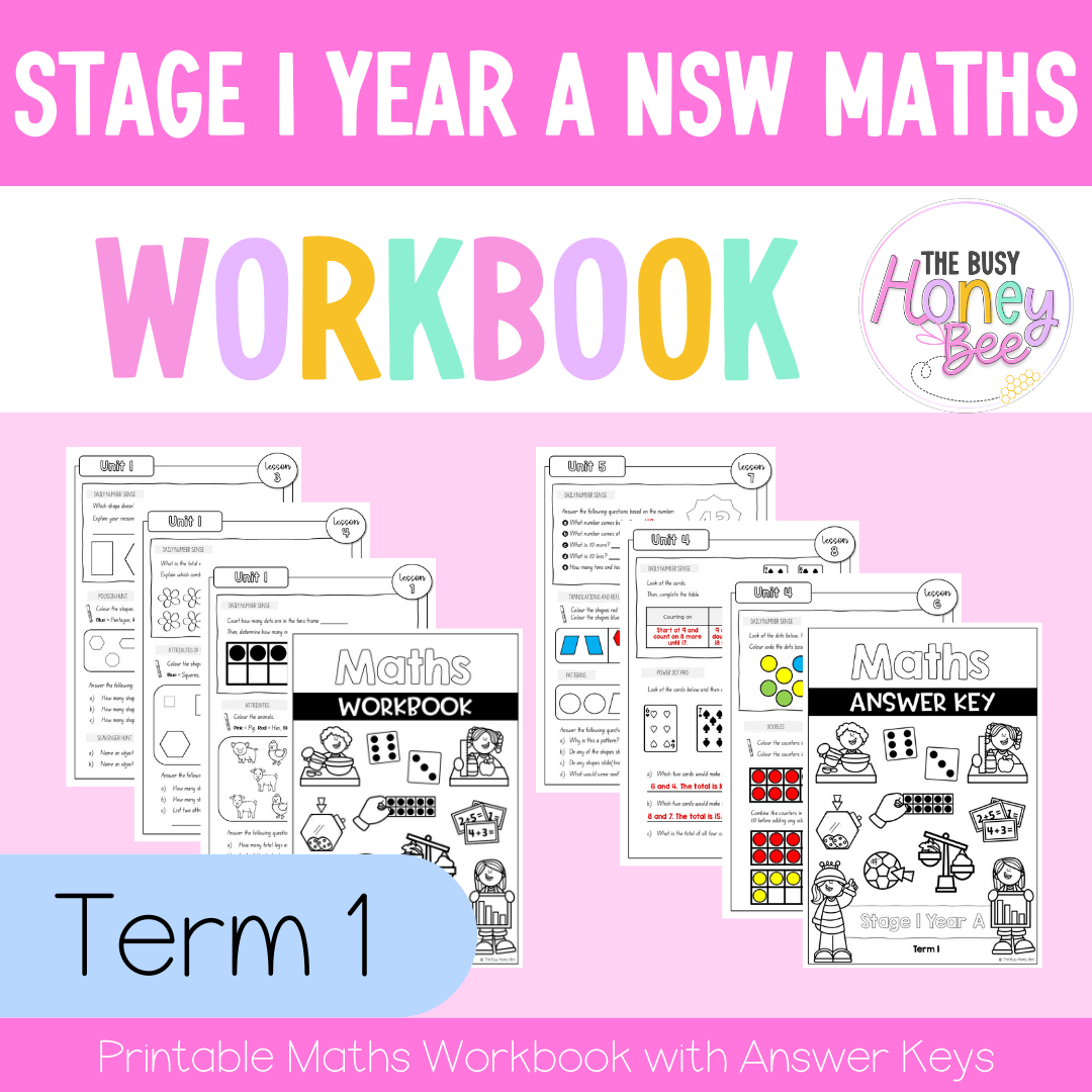 Stage 1 Year A NSW Maths Workbook Term 1 -