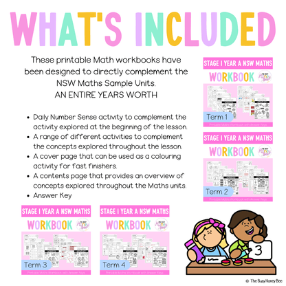 Stage 1 Year A NSW Maths Workbook ULTIMATE Mega Bundle - Workbook | Worksheets