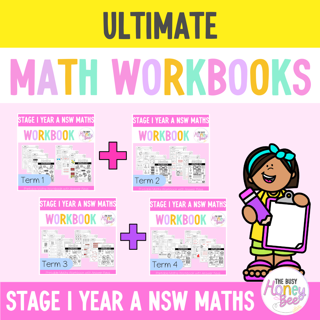Stage 1 Year A NSW Maths Workbook ULTIMATE Mega Bundle - Workbook | Worksheets