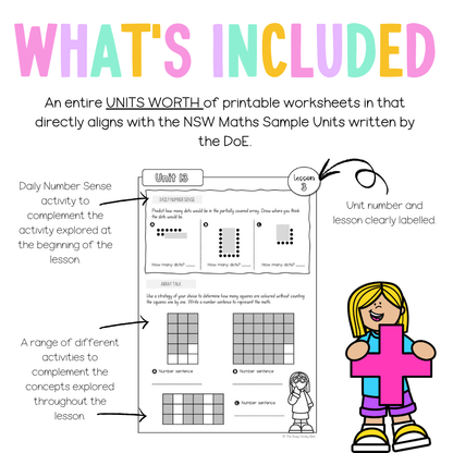 Stage 1 Year A NSW Maths Worksheets Unit 13 - Workbook | Worksheets