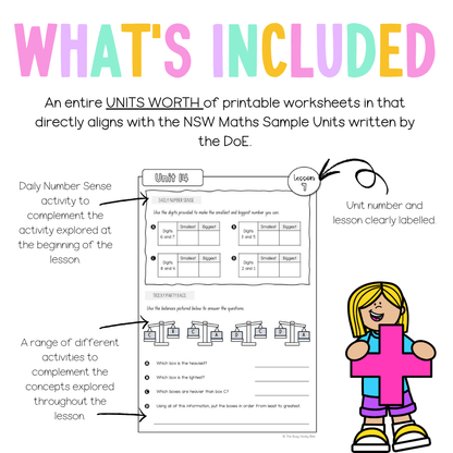 Stage 1 Year A NSW Maths Worksheets Unit 14 - Workbook | Worksheets