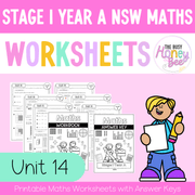 Stage 1 Year A NSW Maths Worksheets Unit 14 - Workbook | Worksheets