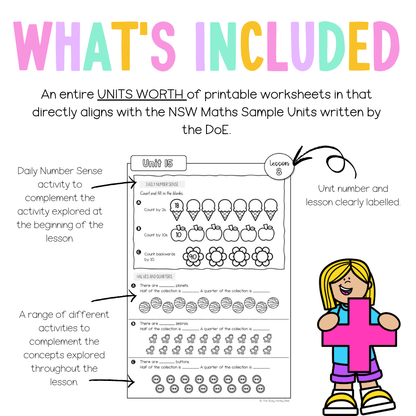 Stage 1 Year A NSW Maths Worksheets Unit 15 - Workbook | Worksheets