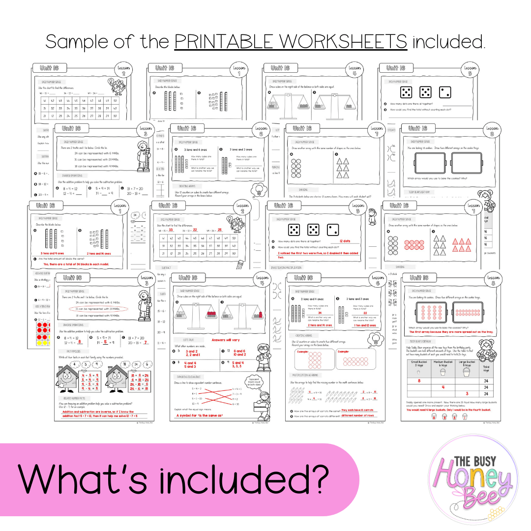 Stage 1 Year A NSW Maths Worksheets Unit 16 - Workbook | Worksheets