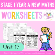 Stage 1 Year A NSW Maths Worksheets Unit 17 - Workbook | Worksheets