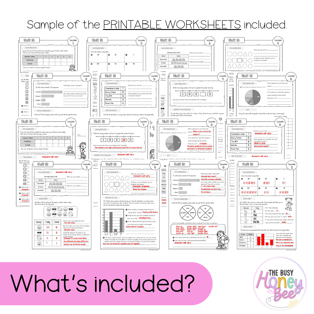 Stage 1 Year A NSW Maths Worksheets Unit 18 - Workbook | Worksheets