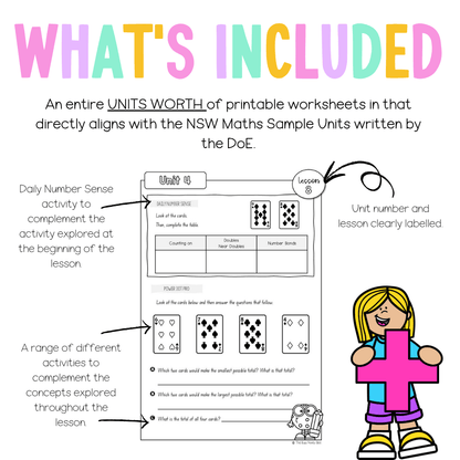 Stage 1 Year A NSW Maths Worksheets Unit 4 - Workbook | Worksheets