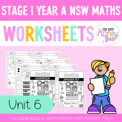 Stage 1 Year A NSW Maths Worksheets Unit 6 - Workbook | Worksheets