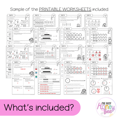 Stage 1 Year A NSW Maths Worksheets Unit 8 - Workbook | Worksheets