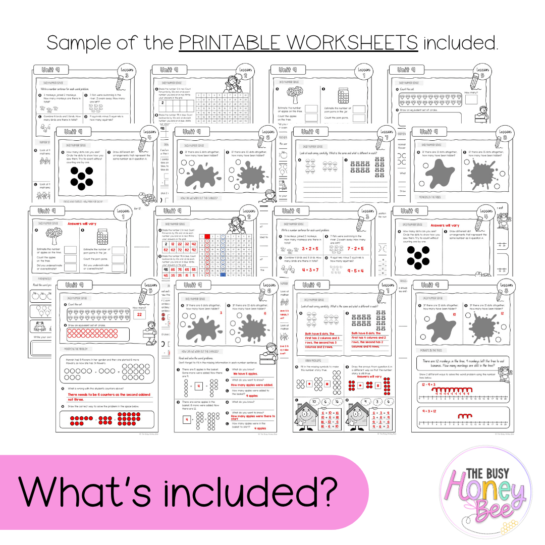 Stage 1 Year A NSW Maths Worksheets Unit 9 - Workbook | Worksheets