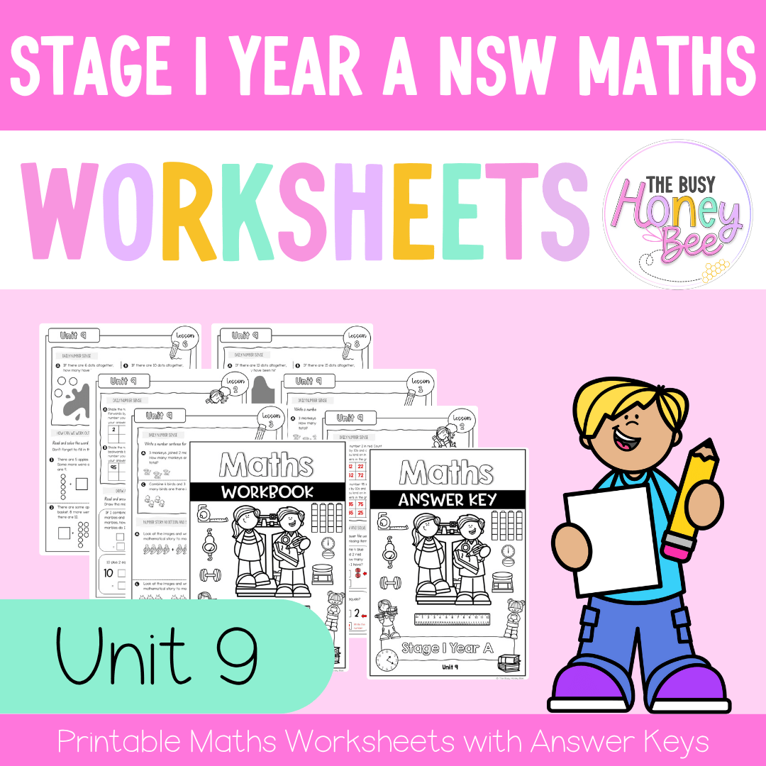 Stage 1 Year A NSW Maths Worksheets Unit 9 - Workbook | Worksheets