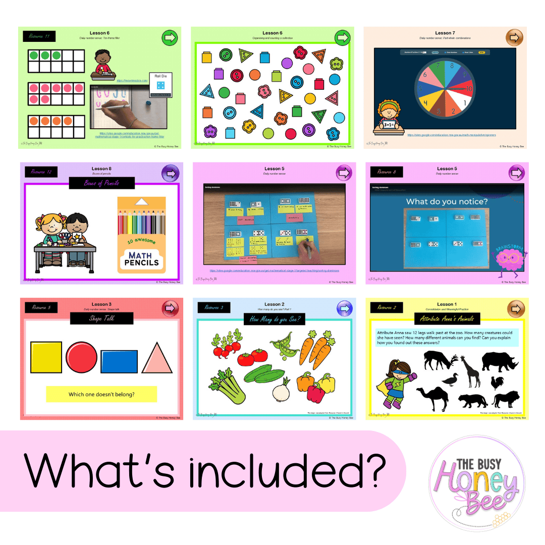 Stage 1 Year A Term 1 Maths Teaching Slides Mega Bundle 2022 - Teaching Slides
