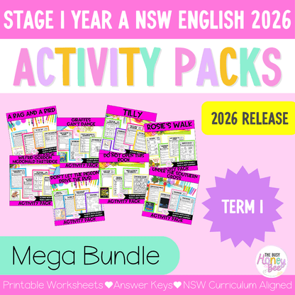 Stage 1 Year A Term 1 NSW English Activity Packs Mega Bundle 2026 - Activity Pack