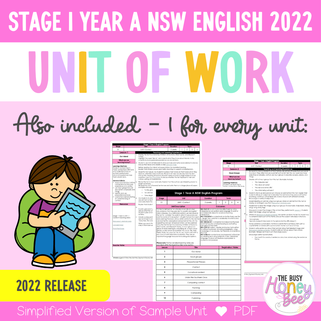 Stage 1 Year A Term 3 English Teaching Slides Mega Bundle 2022 - Teaching Slides