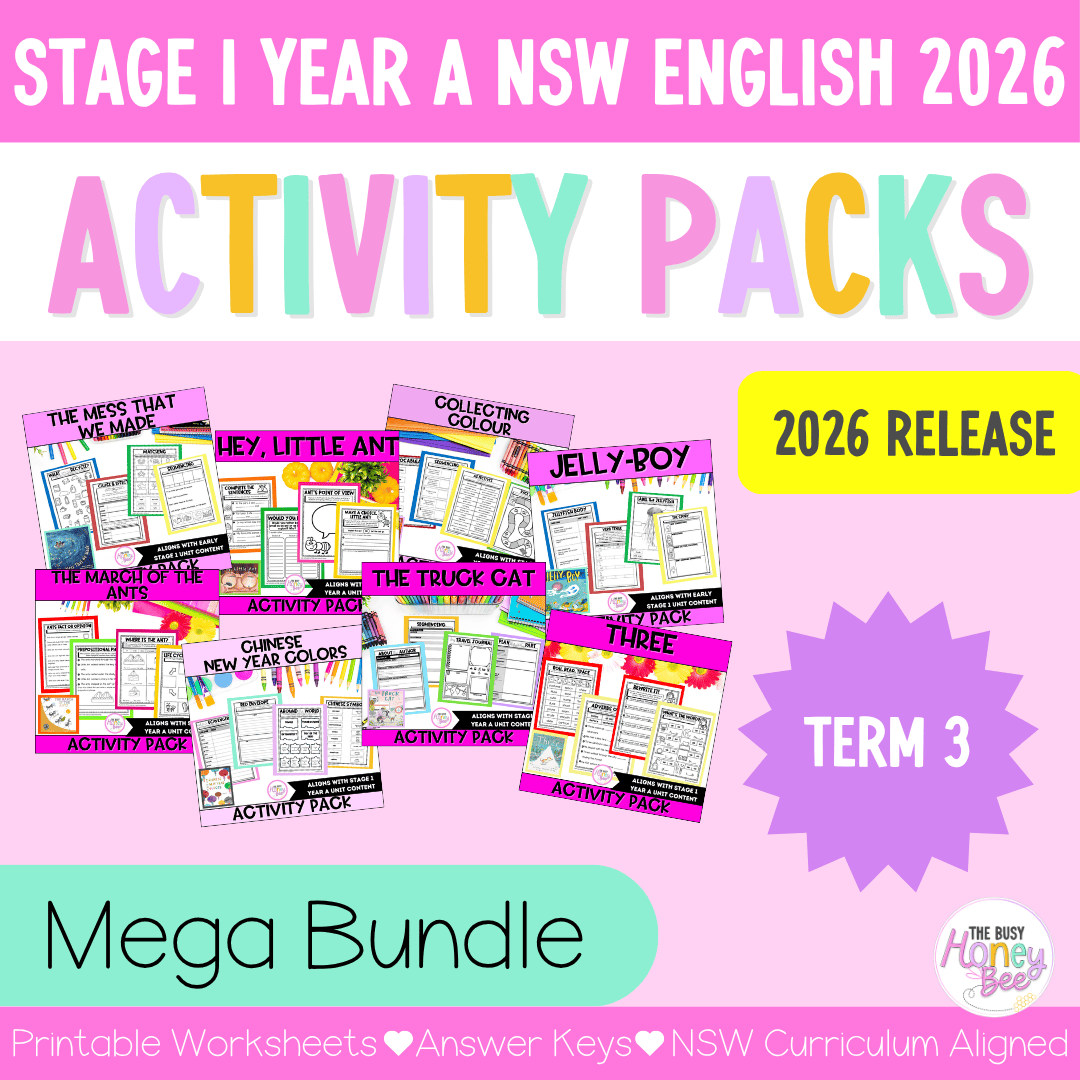 Stage 1 Year A Term 3 NSW English Activity Packs Mega Bundle 2026 - Activity Pack