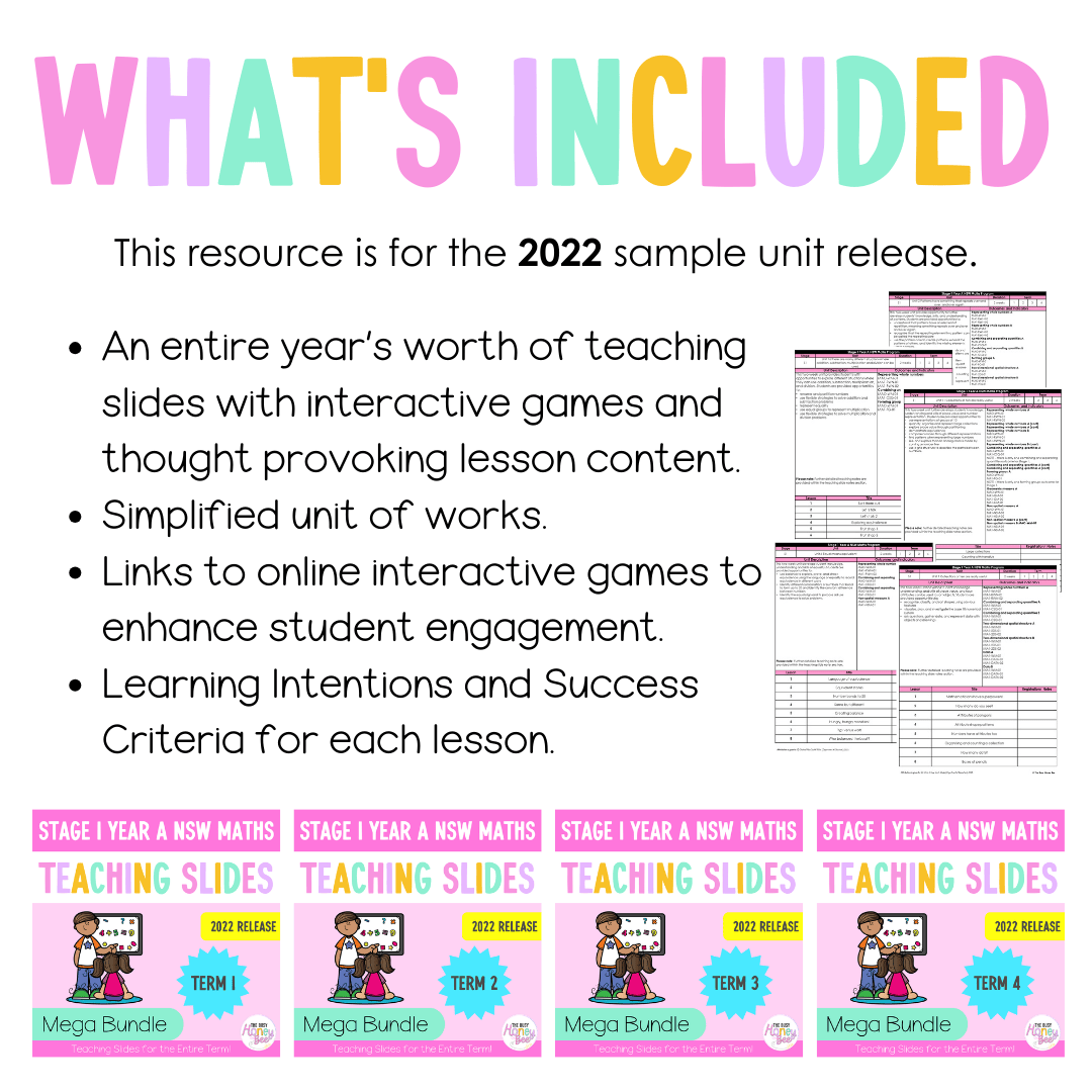 Stage 1 Year A Ultimate Maths Teaching Slides Mega Bundle 2022 - Teaching Slides
