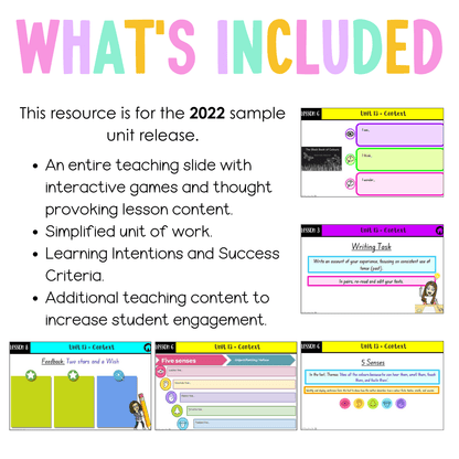 Stage 1 Year A Unit 13 NSW Context English Teaching Slides 2022 - Teaching Slides