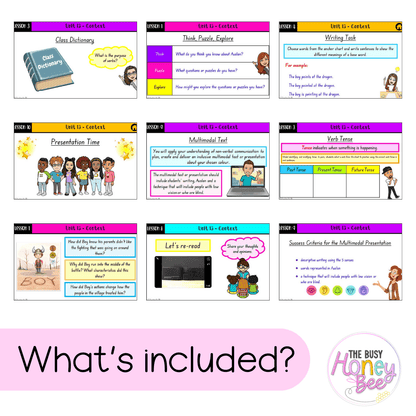 Stage 1 Year A Unit 13 NSW Context English Teaching Slides - Teaching Slides