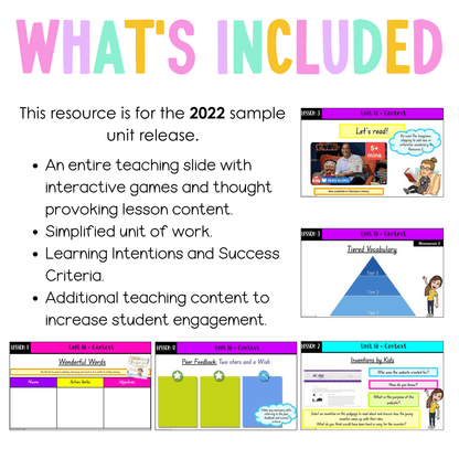 Stage 1 Year A Unit 18 NSW Context English Teaching Slides 2022 - Teaching Slides