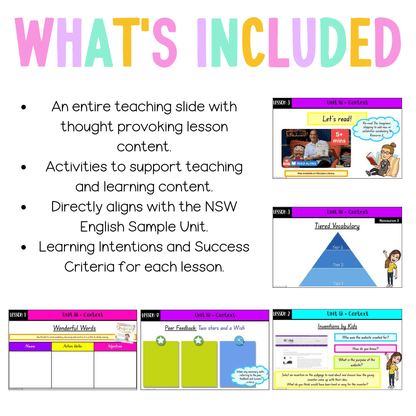 Stage 1 Year A Unit 18 NSW Context English Teaching Slides - Teaching Slides