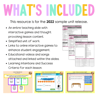Stage 1 Year A Unit 3 NSW Maths Teaching Slides 2022 - Teaching Slides