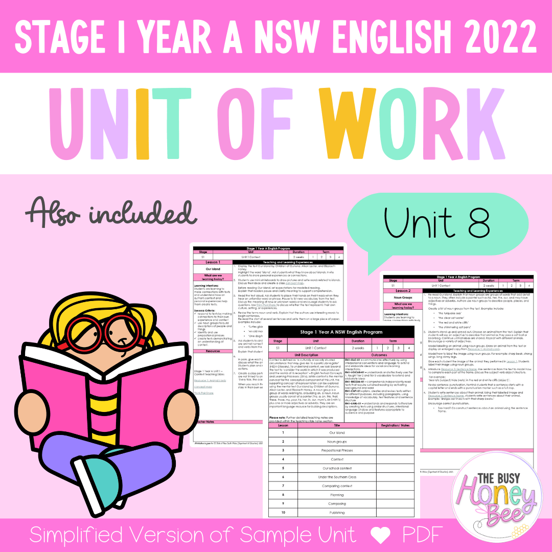 Stage 1 Year A Unit 8 NSW Narrative English Teaching Slides 2022 - Teaching Slides