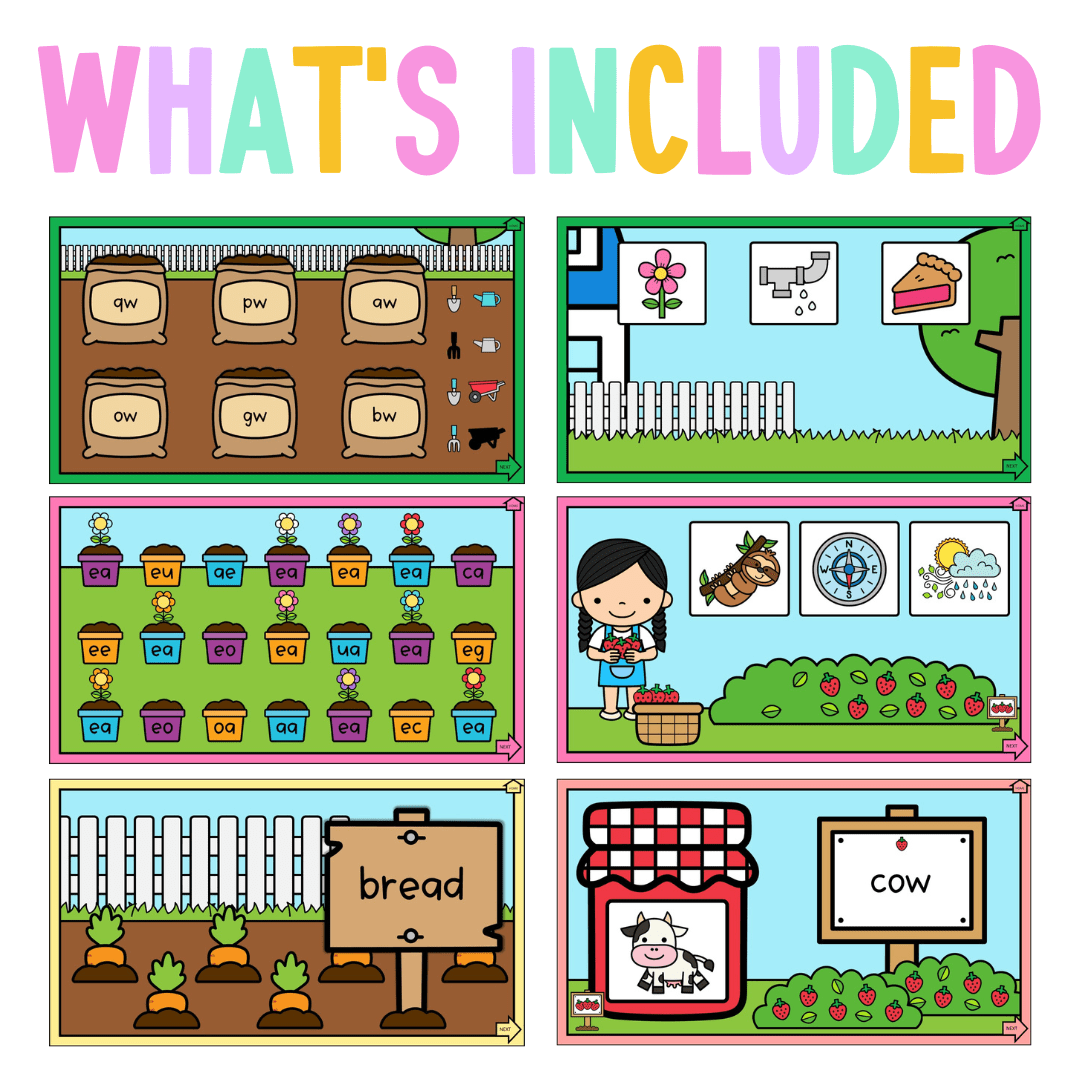 Stage 1 Year A - Year 1 Reading Pod 10 - oe, ou, ow, ea - Teaching Bundle