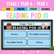 Stage 1 Year A - Year 1 Reading Pod 10 - oe, ou, ow, ea - Teaching Bundle