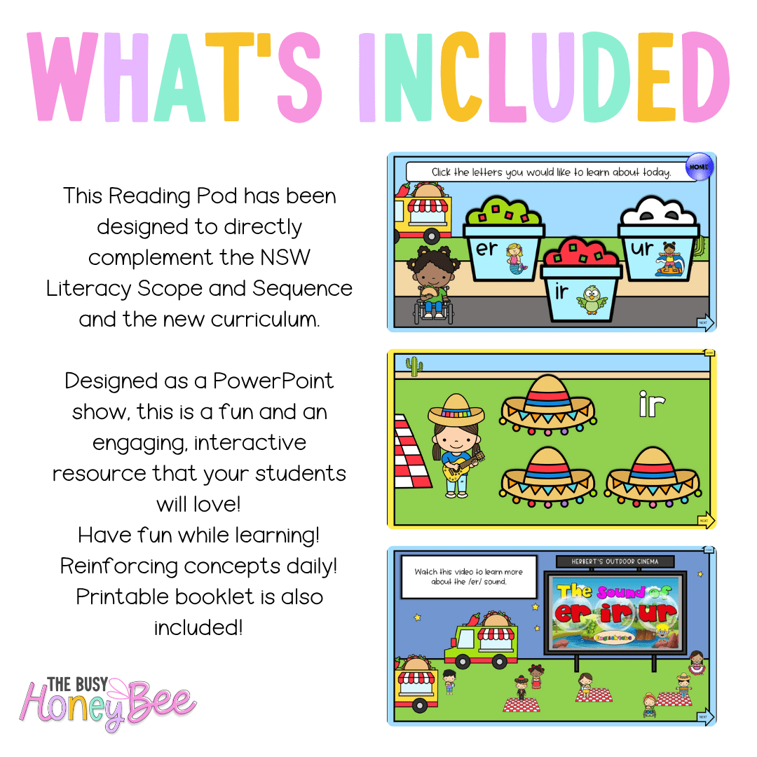 Stage 1 Year A - Year 1 Reading Pod 12 - er, ir, ur - Teaching Bundle