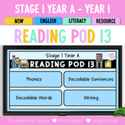 Stage 1 Year A - Year 1 Reading Pod 13 - ear and or make /er/ - Teaching Bundle