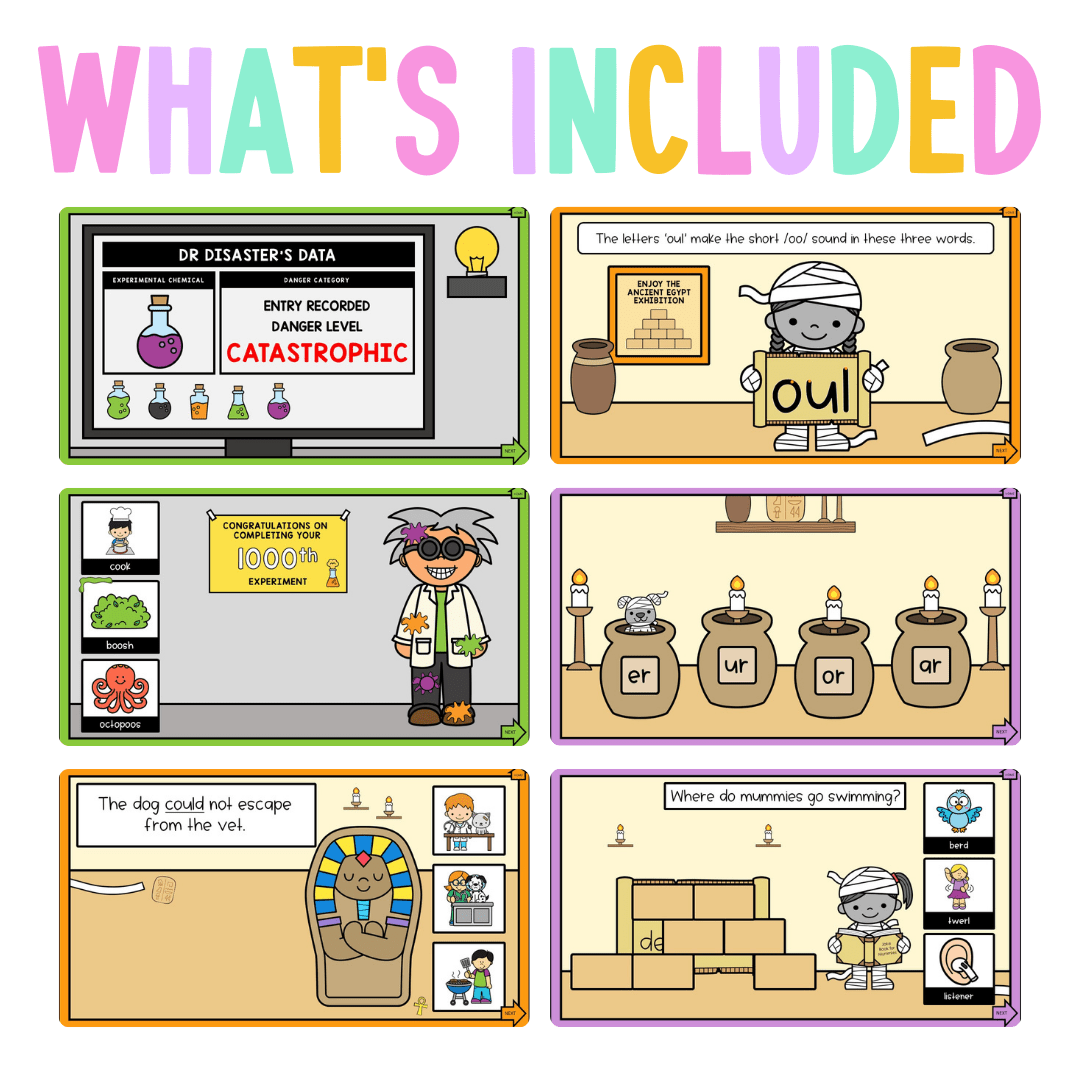 Stage 1 Year A - Year 1 Reading Pod 14 - u oo oul er ar or - Teaching Bundle