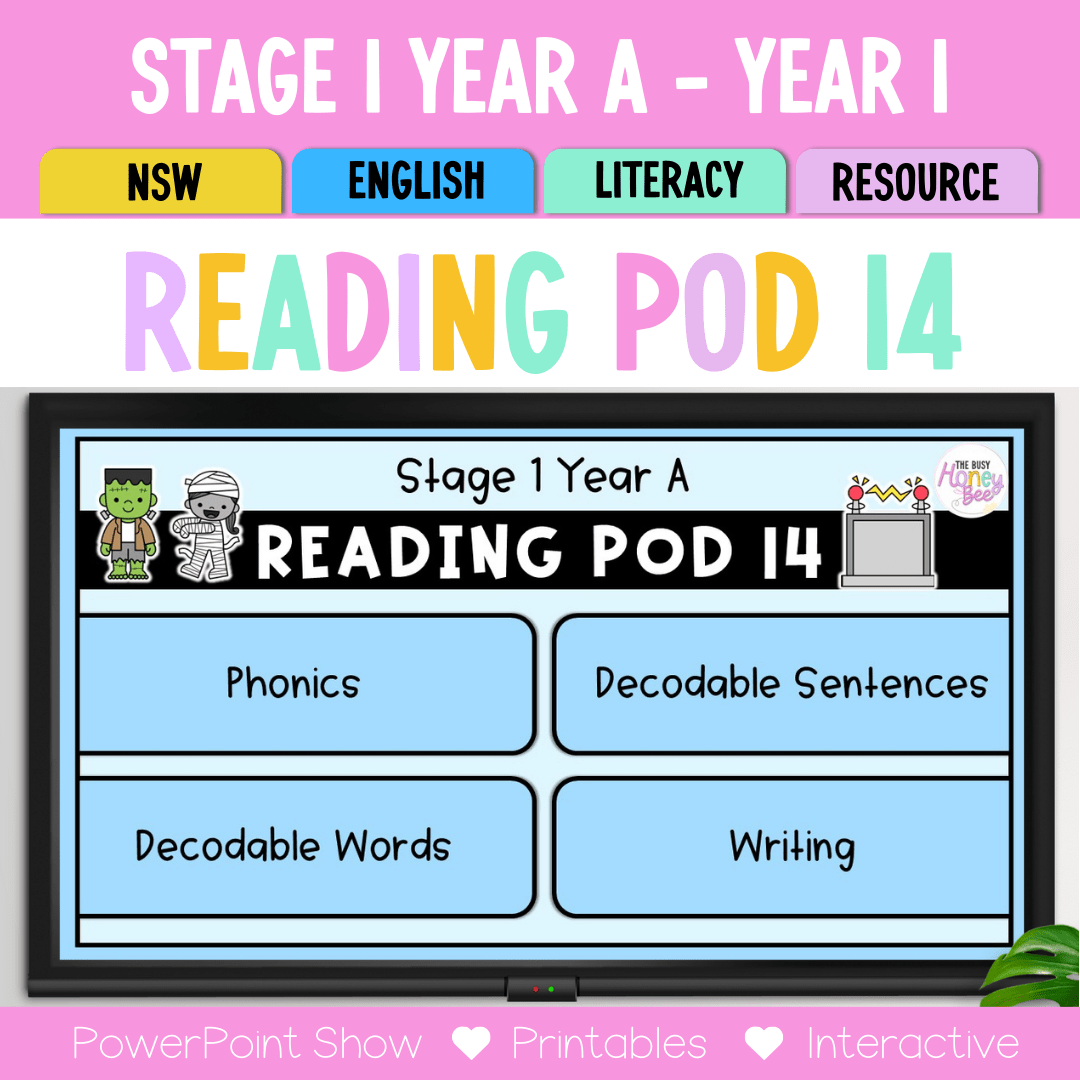 Stage 1 Year A - Year 1 Reading Pod 14 - u oo oul er ar or - Teaching Bundle