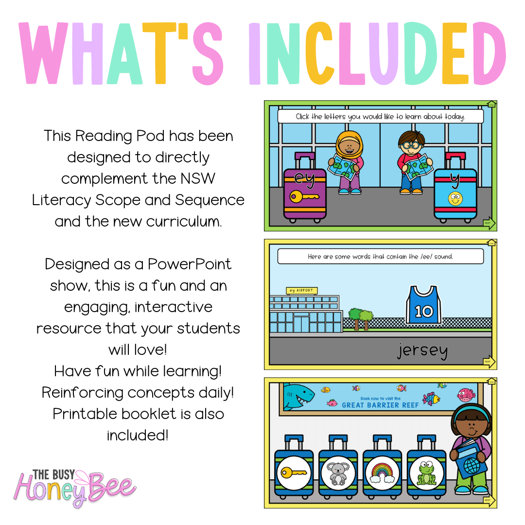 Stage 1 Year A - Year 1 Reading Pod 4 - ey, y - Teaching Bundle
