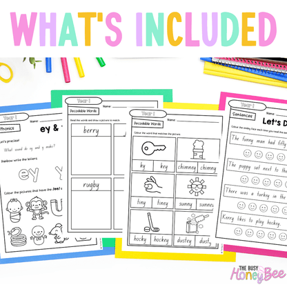 Stage 1 Year A - Year 1 Reading Pod 4 - ey, y - Teaching Bundle