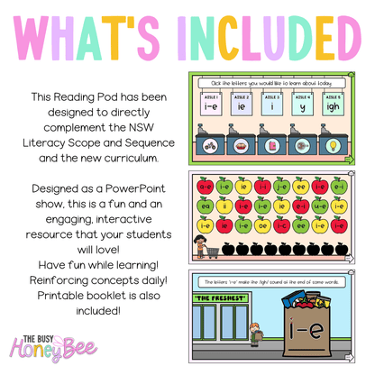 Stage 1 Year A - Year 1 Reading Pod 5 - i, y, igh, ie, i-e - Teaching Bundle