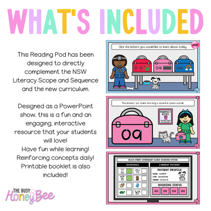 Stage 1 Year A - Year 1 Reading Pod 6 - oa, ow, o-e - Teaching Bundle