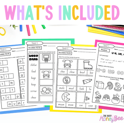 Stage 1 Year A - Year 1 Reading Pod 9 - long u and oo - Teaching Bundle