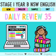 Stage 1 Year B Australian | NSW English Daily Review | Daily Warm Unit 35 - Warm Up | Revision