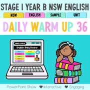 Stage 1 Year B Australian | NSW English Daily Review | Daily Warm Unit 36 - Warm Up | Revision