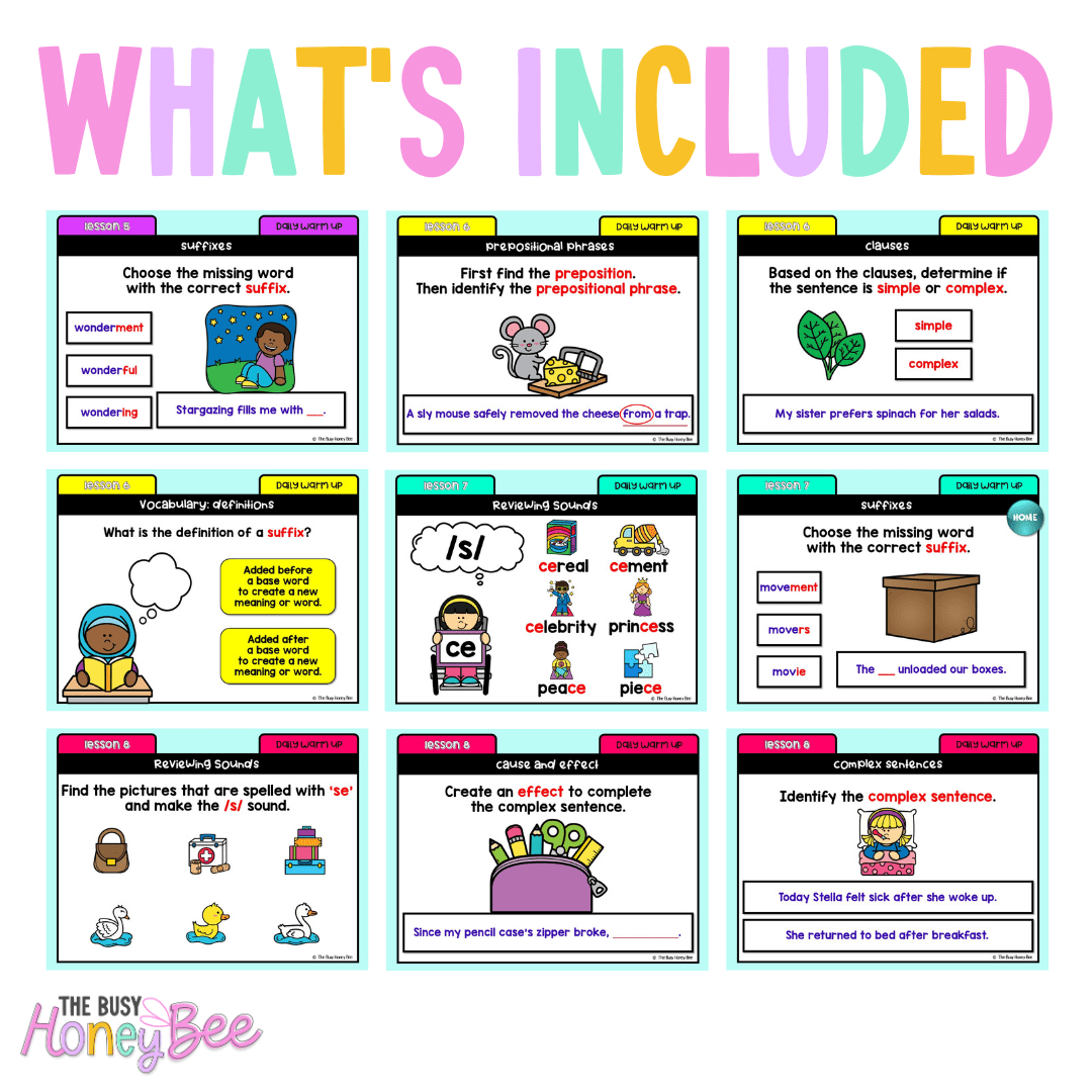 Stage 1 Year B Australian | NSW English Daily Review | Daily Warm Unit 37 - Warm Up | Revision