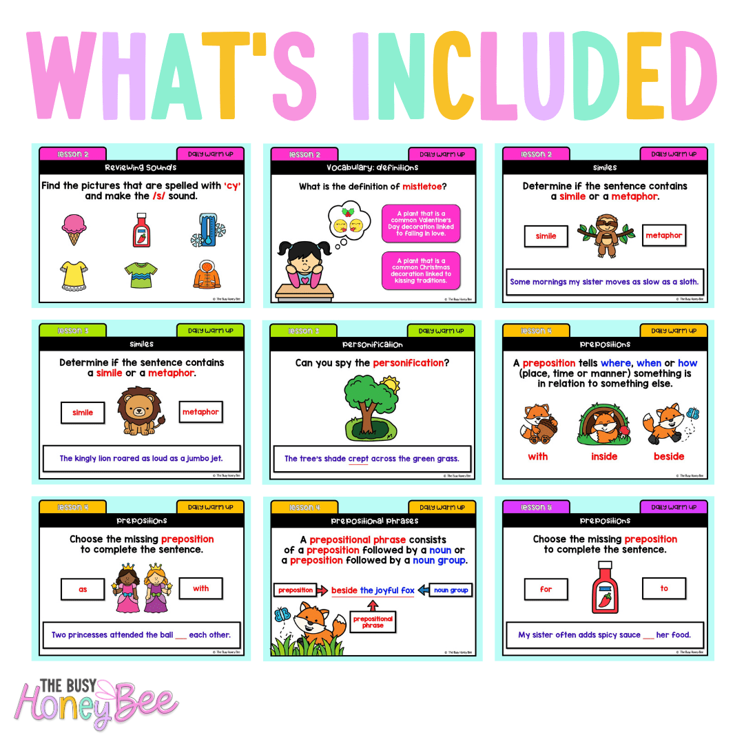 Stage 1 Year B Australian | NSW English Daily Review | Daily Warm Unit 38 - Warm Up | Revision